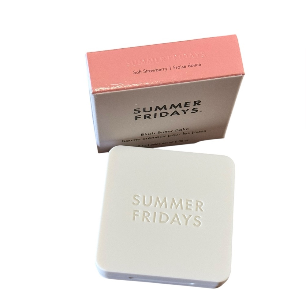 Summer Fridays Blush Butter Balm Soft Strawberry 2.4g 0.08oz New In Box.